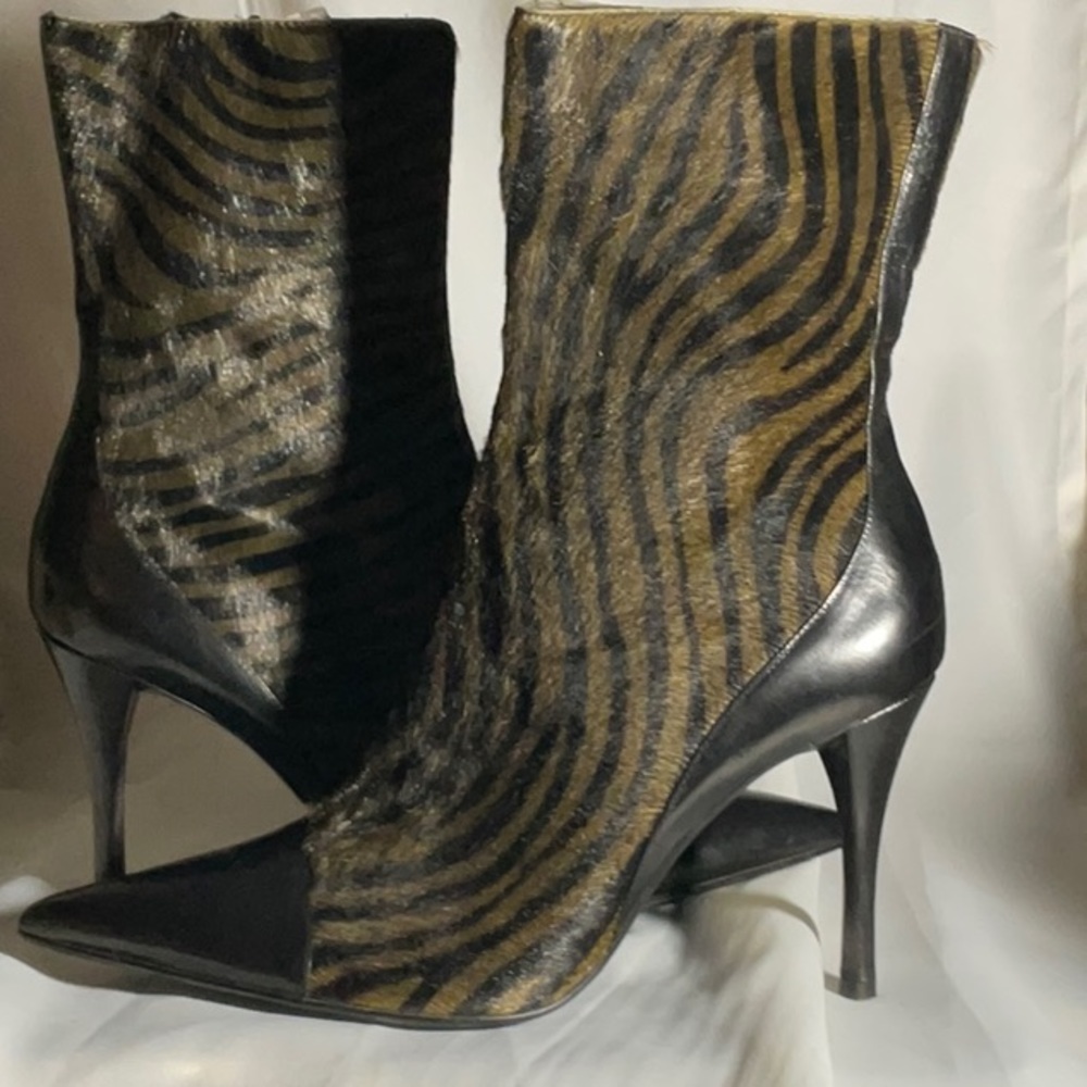 Pony Leather Ankle Boot